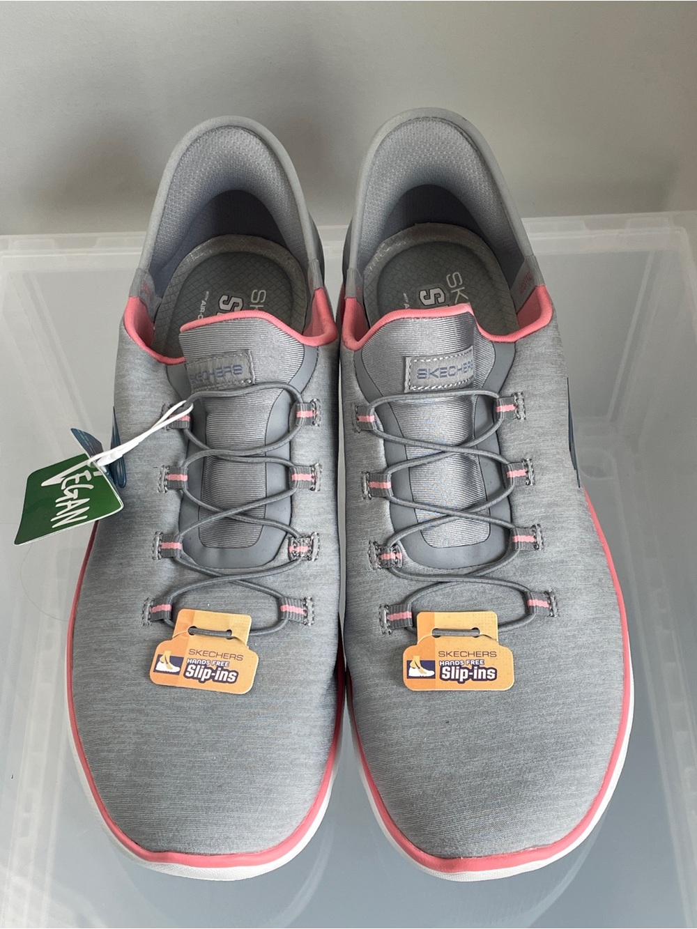 Skechers Slip-Ins Women’s Size 11 Gray and Pink Athletic Shoes